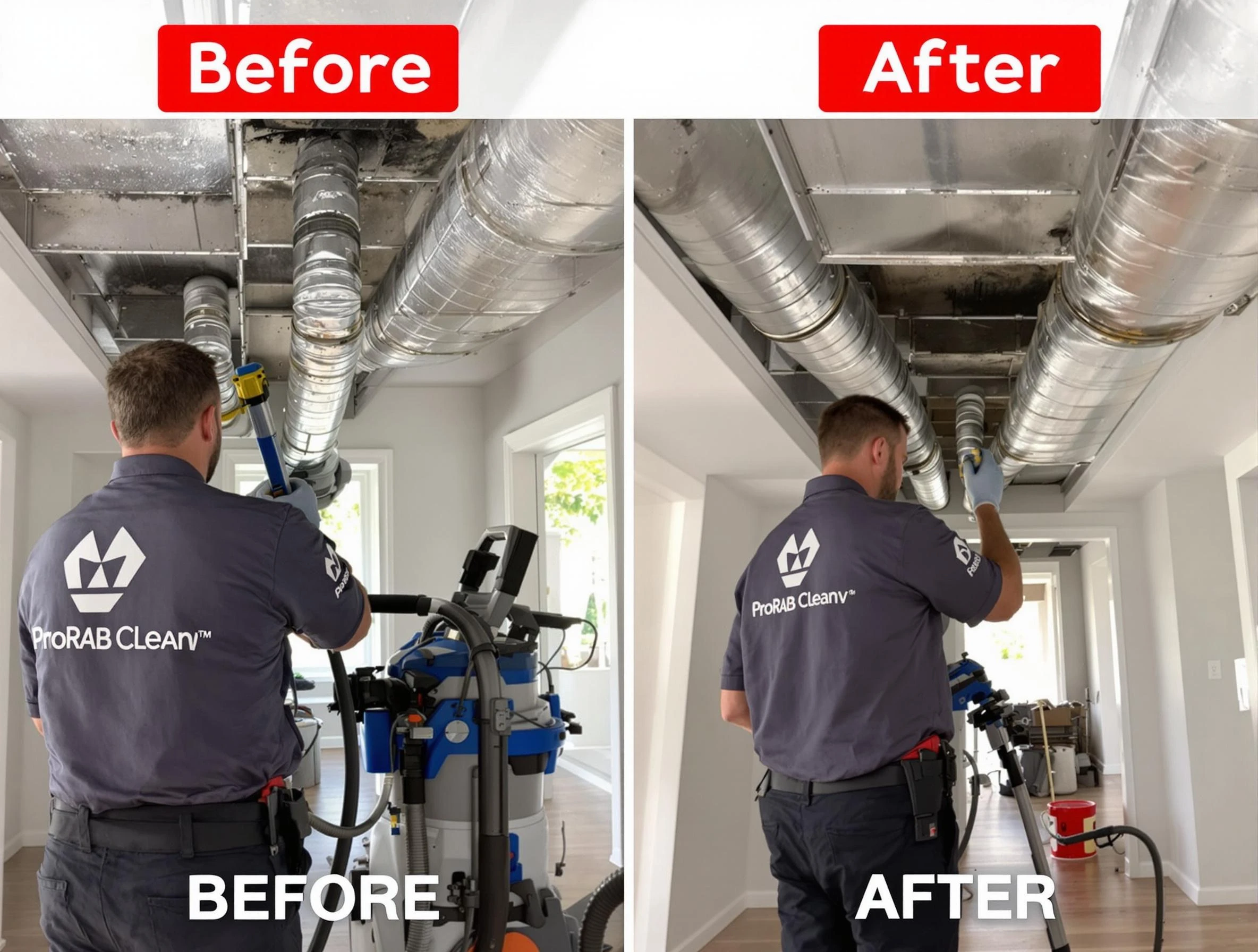 Argo Air Duct Cleaning expert performing thorough residential duct cleaning in a Argo home